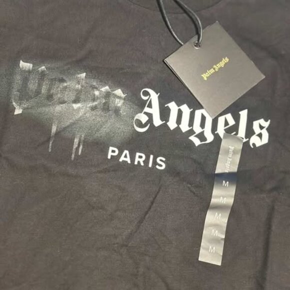 Palm Angels Paris Spray Logo Tee – Black - Picture 3 of 4